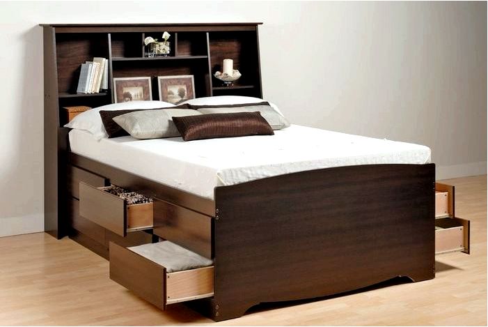 Спальня ка с матрасом кровати - современная деревянная мебель